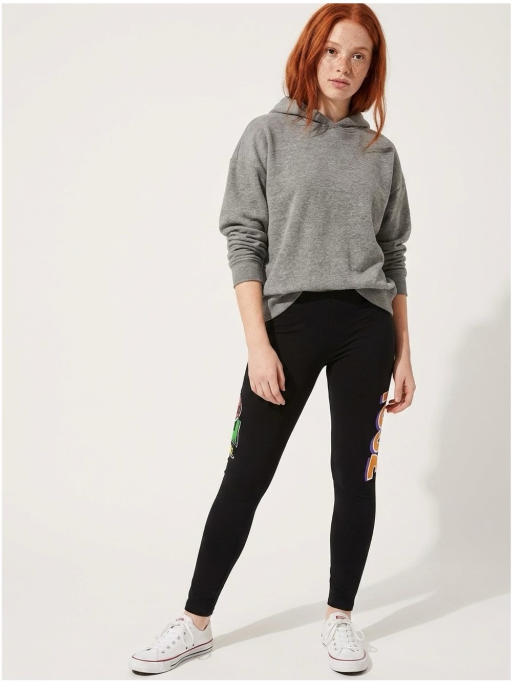 TLC 1992 Side-Logos Women's Black Cross Colours Leggings